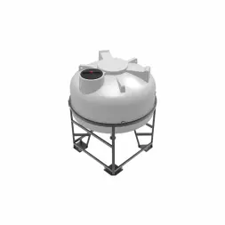 Емкость ЦКТ 3000 л с патрубком 160мм с фланцем под плотность до 1,2 г/см3 белая в обрешетке
