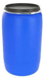 Бочка пластиковая с крышкой и металлическим обручем Open Top, 227 л, синий [БП227.02/04]