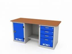 Верстак ДВК с 2 тумбами WOKER PRO 2104.1800