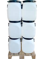 Бочка пластиковая квадратная с ручками и крышкой ЕВРОСТАНДАРТ, 40 л, синий [БПК 40]