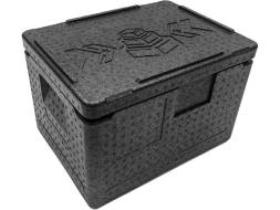 Термобокс пенополипропиленовый с крышкой STP PRO, 400х300х270 мм, 18 л, 55 кг/м3