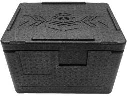 Термобокс пенополипропиленовый с крышкой STP PRO, 400х300х270 мм, 18 л, 55 кг/м3