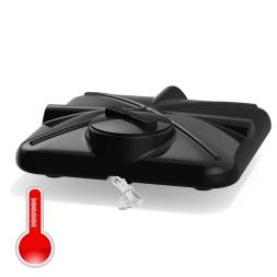 Бак пластиковый для летнего душа РОСА 130 л с подогревом, черный [DRS130S112]