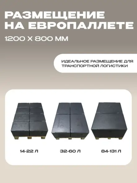 Термоконтейнер TERMOBOX Облегченный Light, 84 л, 800х600х320 мм, 30кг/м3