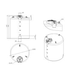 Емкость TOR 5000л под плотность до 1.5 г/см3 синяя