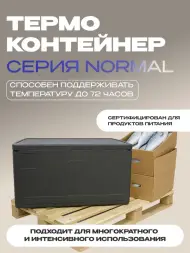 Термоконтейнер TERMOBOX Бытовой Normal, 131 л, 800х600х450 мм, 40кг/м3