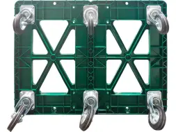 Тележка с 6 колесами пластиковая 800х615 мм, зеленый