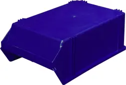 Ящик пластиковый сплошной, 500×310×183 мм, 28 л, синий [7965]