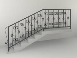 Кованые металлические перила МП12, 1 пог. м.