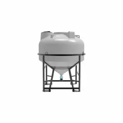 Емкость ЦКТ 3000 л с патрубком 110мм с фланцем под плотность до 1,2 г/см³ белая в обрешетке