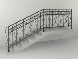 Кованые металлические перила МП15, 1 пог. м.