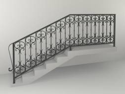 Кованые металлические перила МП17, 1 пог. м.