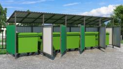 Контейнерная площадка на 5 контейнеров КП7, 7500x1500x2000/2200 мм