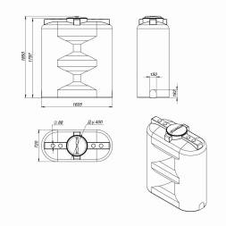Емкость S 1500л зеленая