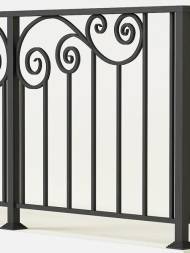 Металлическое балконное ограждение БО-7, 1 пог. м.