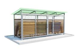 Контейнерная площадка закрытого типа КП19, 4500x2000x2500 мм