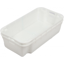 Ящик пластиковый конусный морозостойкий для обвалки мяса, 740х400х170 мм, белый