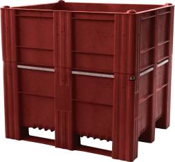 Крупногабаритный пластиковый контейнер сплошной BoxPallet, 1200х1000х1140 мм, бордовый [11-100-НА-АСЕ (1140)] 