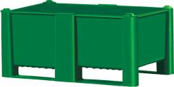 Крупногабаритный пластиковый контейнер сплошной BoxPallet, 1200х800х540 мм, зеленый [11-080-LA (540)]