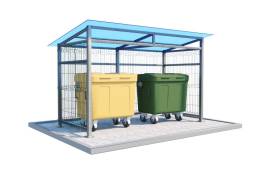 Контейнерная площадка открытого типа из 3D-панелей КП24, 3000x2000x2500 мм