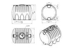 Емкость HR 5000л под плотность до 1.5 г/см3 синяя