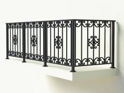 Металлическое балконное ограждение БО-17, 1 пог. м.