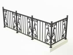 Металлическое балконное ограждение БО-19, 1 пог. м.