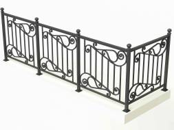 Металлическое балконное ограждение БО-20, 1 пог. м.