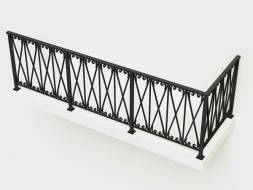 Металлическое балконное ограждение БО-21, 1 пог. м.