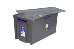 Контейнер с крышкой и клипсами Rox Box Home, 80л, 720x390x380 мм, антрацит