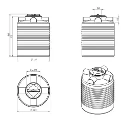 Емкость ЭВЛ 300л зеленая