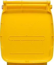 Пластиковый мусорный контейнер на колесах, 120л, желтый